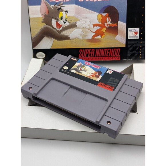Tom and Jerry (Super Nintendo SNES, 1993) w/ Game & Box ~ Tested & Works VTG - Picture 11 of 12